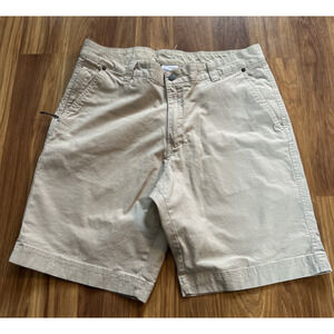 Columbia Cargo Shorts Mens 36x10 Khaki 5 Pockets Preppy Dressy